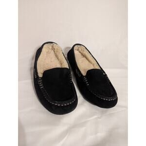 Ugg black fuzzy moccasins shoe size 3-5 womens childs boys girls unisex